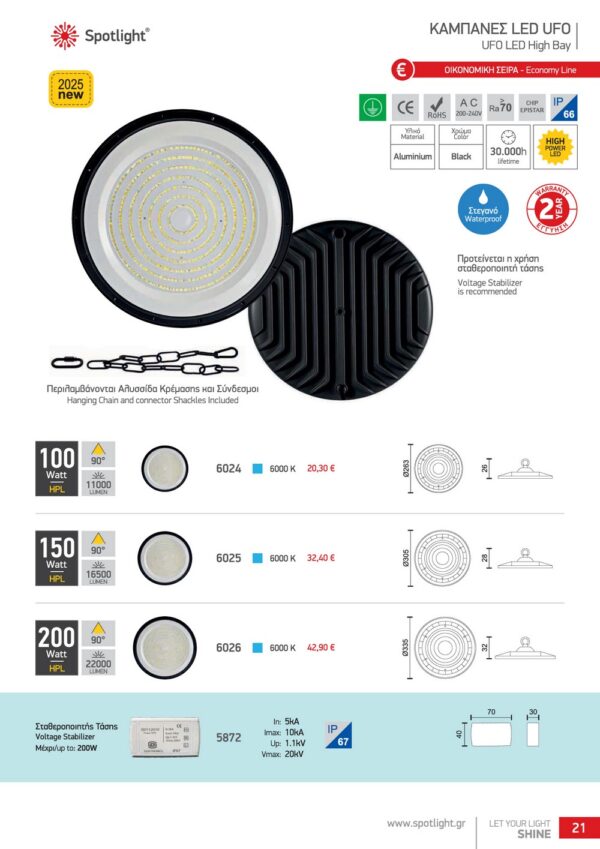 ΚΑΜΠΑΝΕΣ LED UFO 6024