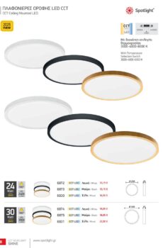 ΠΛΑΦΟΝΙΕΡΕΣ ΟΡΟΦΗΣ LED CCT 6872