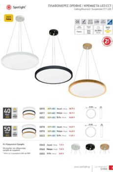 ΠΛΑΦΟΝΙΕΡΕΣ ΟΡΟΦΗΣ / ΚΡΕΜΑΣΤΑ LED CCT 6876