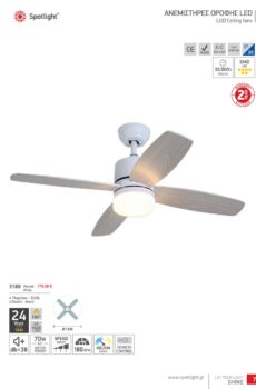 ΑΝΕΜΙΣΤΗΡΕΣ ΟΡΟΦΗΣ LED  3188