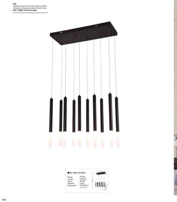 Πολύφωτο 4066-10-Black